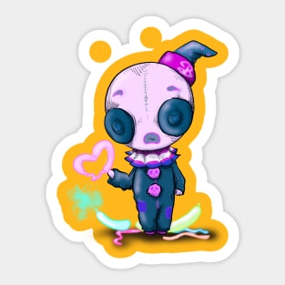 Buttons The Clown Balloon Trick Sticker